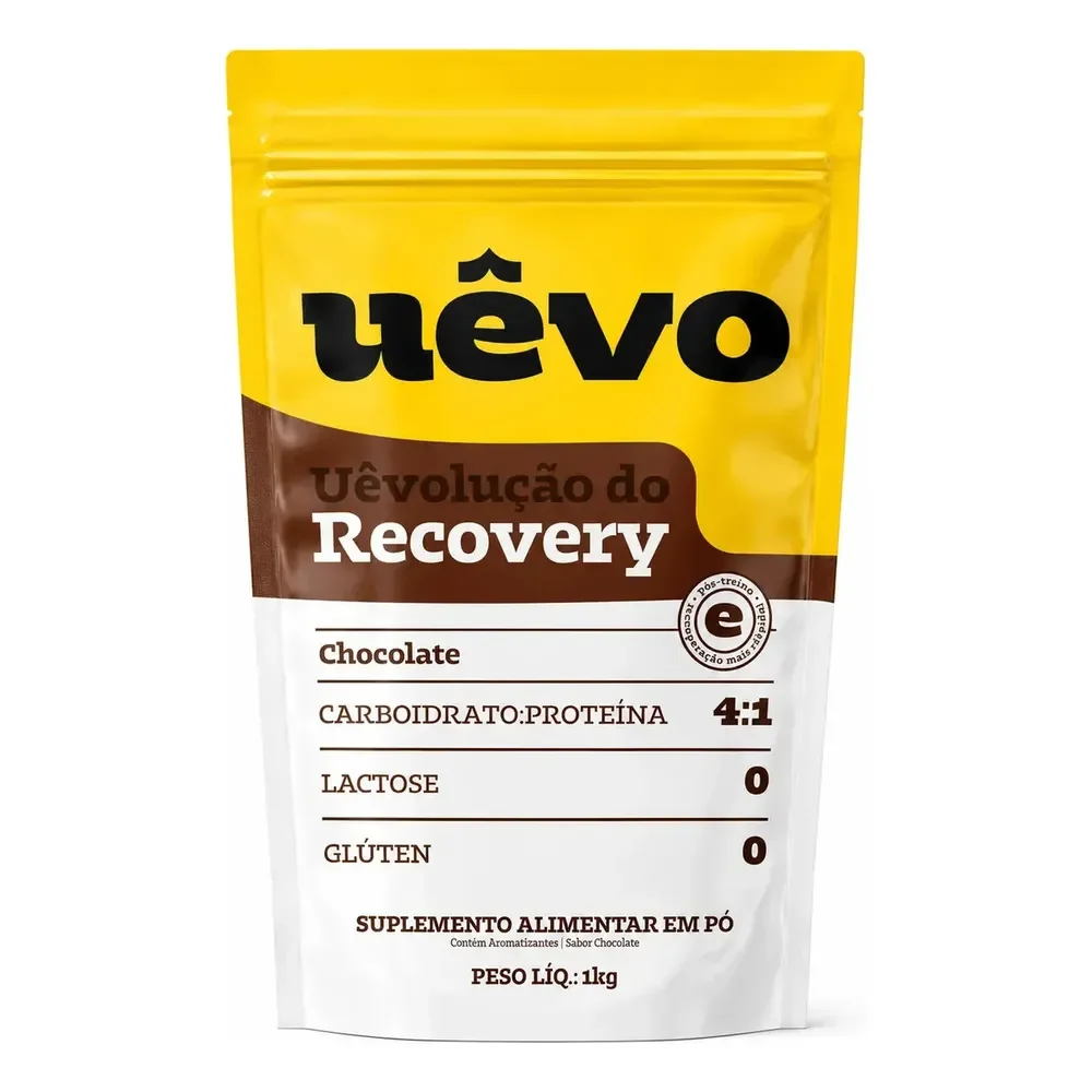Proteína Uêvo Recovery 4:1 Chocolate 1kg Suplemento Proteico Chocolate