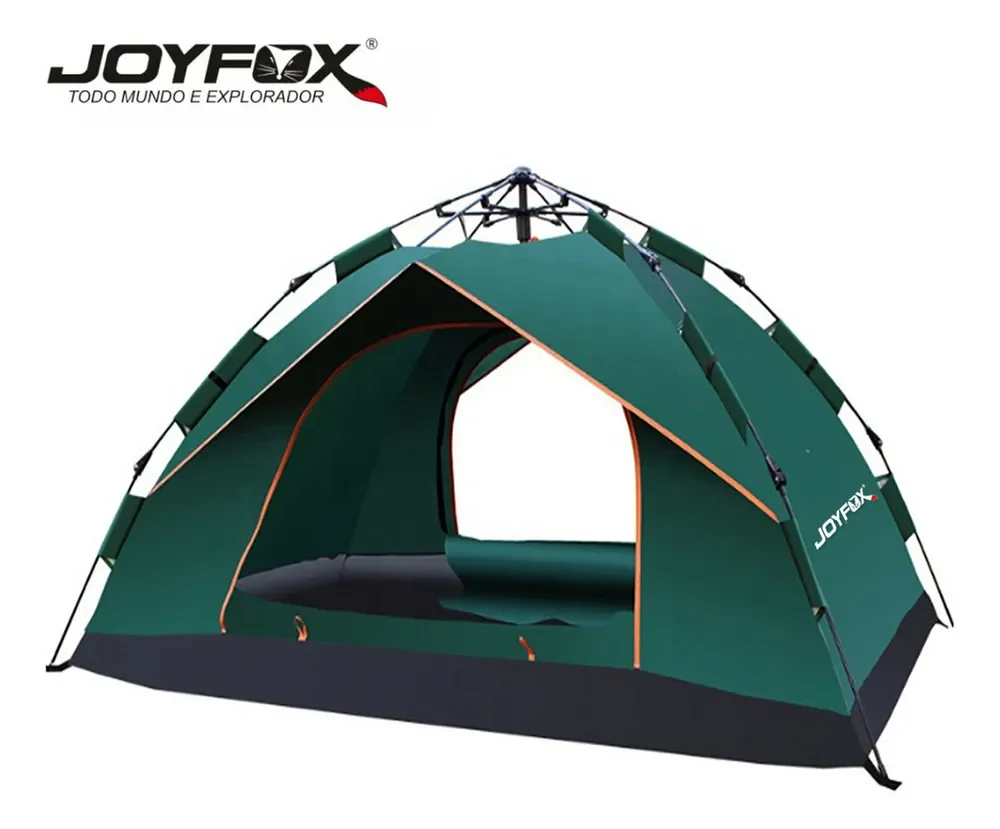 Barraca Camping Automática Joyfox 3-4 Pessoas Impermeável Verde