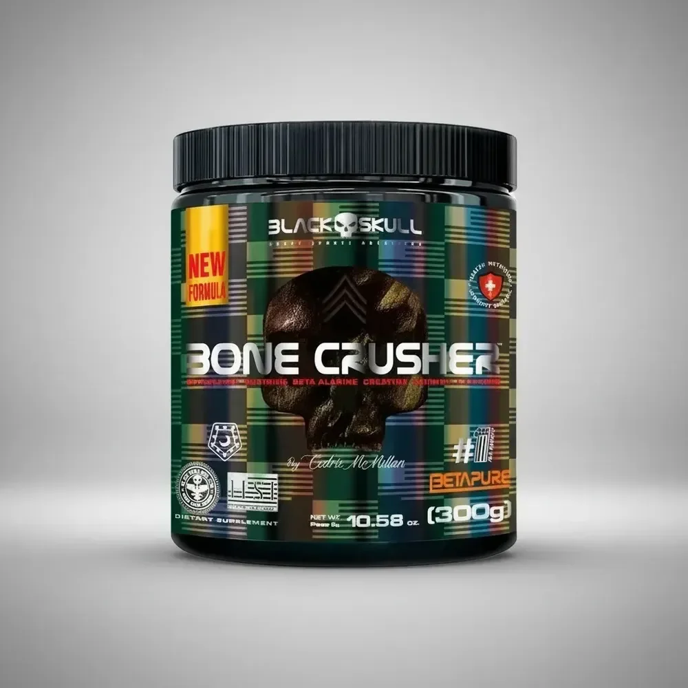 Suplemento Em Pó Bone Crusher Black Skull Usa (300g) Sabor Fruit Punch Frutas Vermelhas