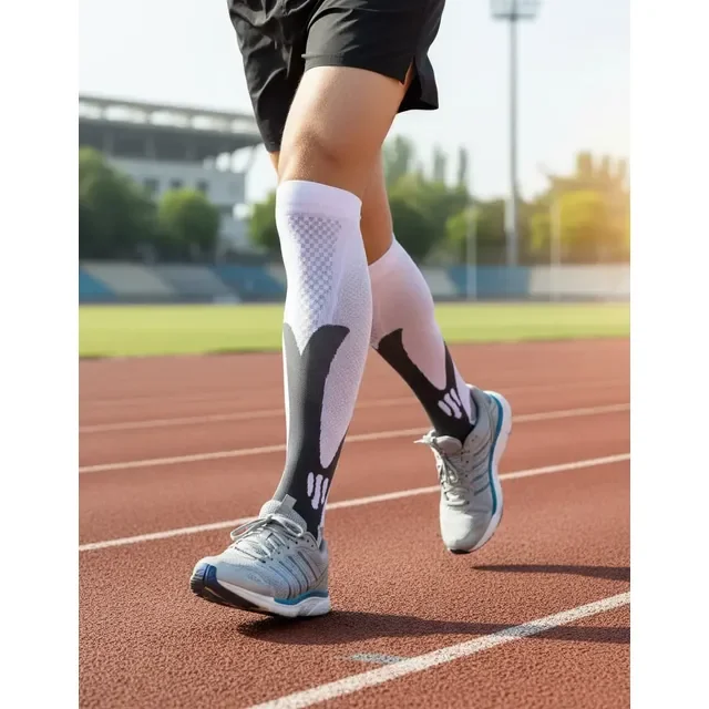 Meia De Compressão Elástica Anti Varizes Esportiva Corrida