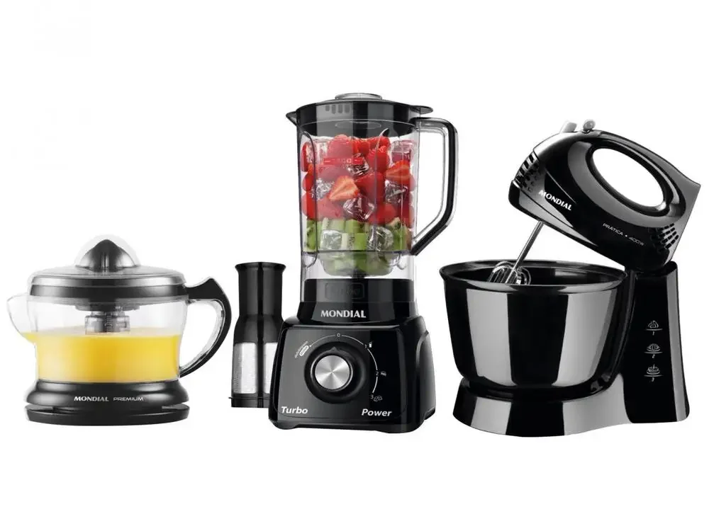 Kit KT-105-B Mondial com Liquidificador Batedeira - 220V - AliExpress 6