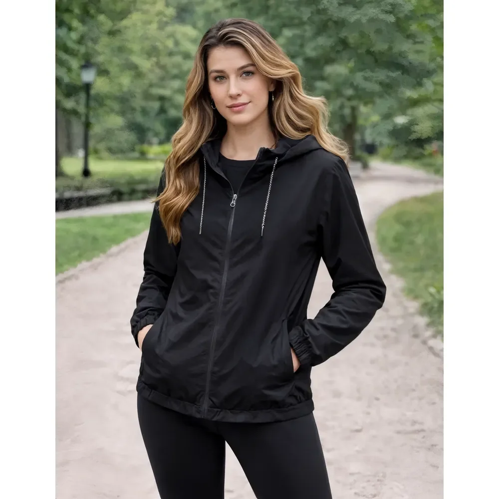 Jaqueta Feminina Alta Performance Leve Treino Academia 2026 Preto M