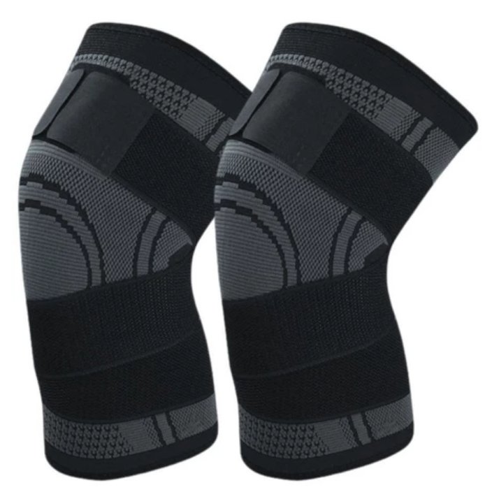 KIT 2 Joelheira Esportiva Elástica de Compressão Masculina e Feminina Basquete Voleibol Esporte