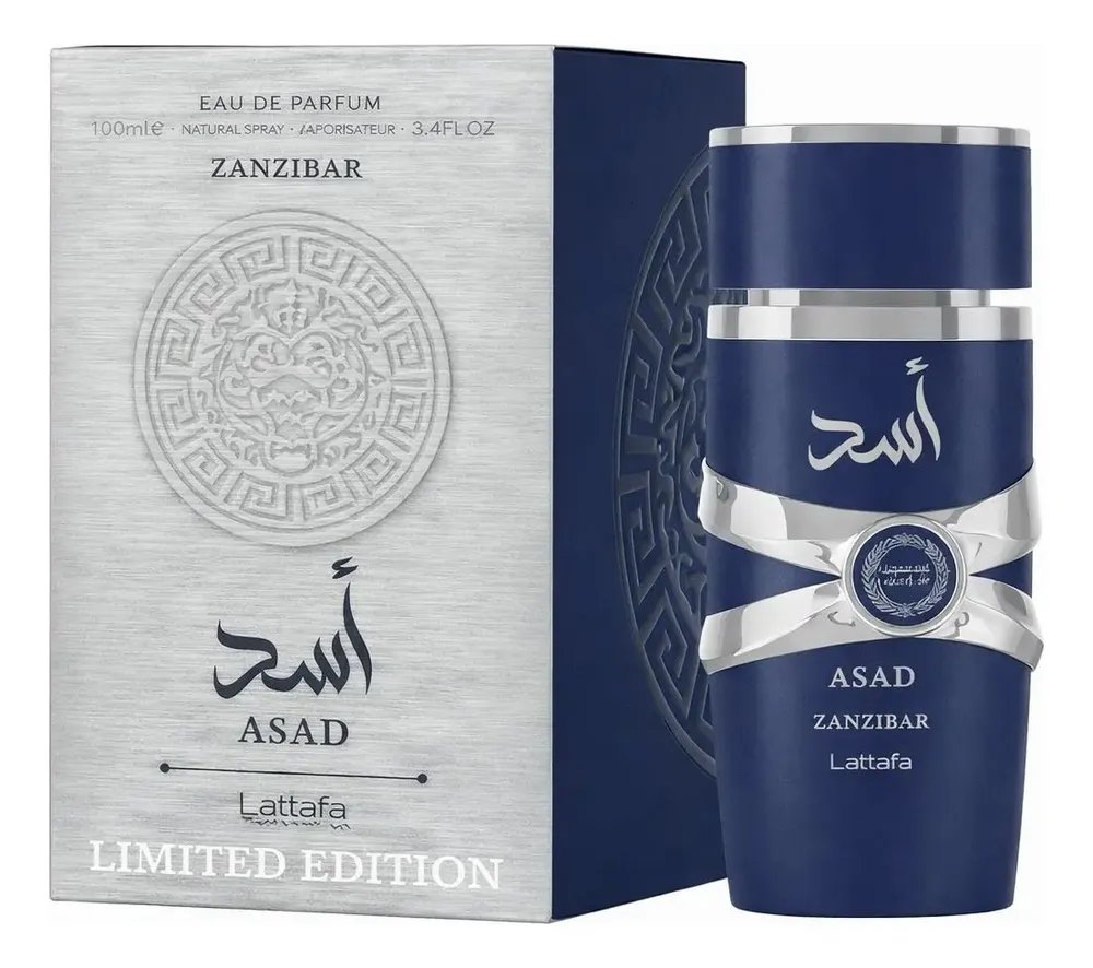 Perfume Lattafa Asad Zanzibar Limited 100ml árabe masculino genuino