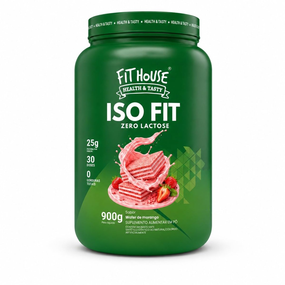 Whey Protein Iso Fit Zero Lactose 25g de Proteína Pote 900g Fit House