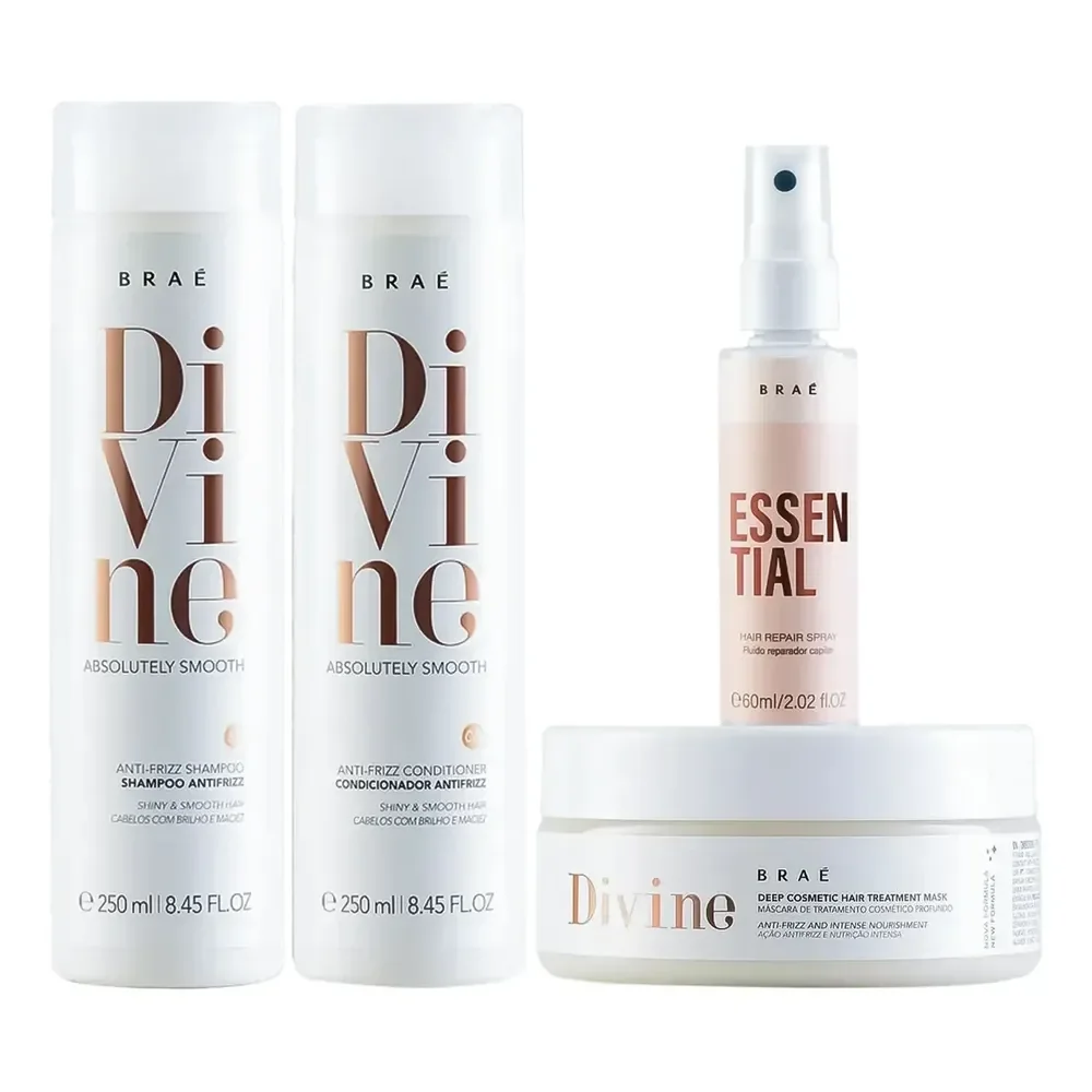 Divine Shampoo + Condicionador + Másc + Mini Essential- Braé