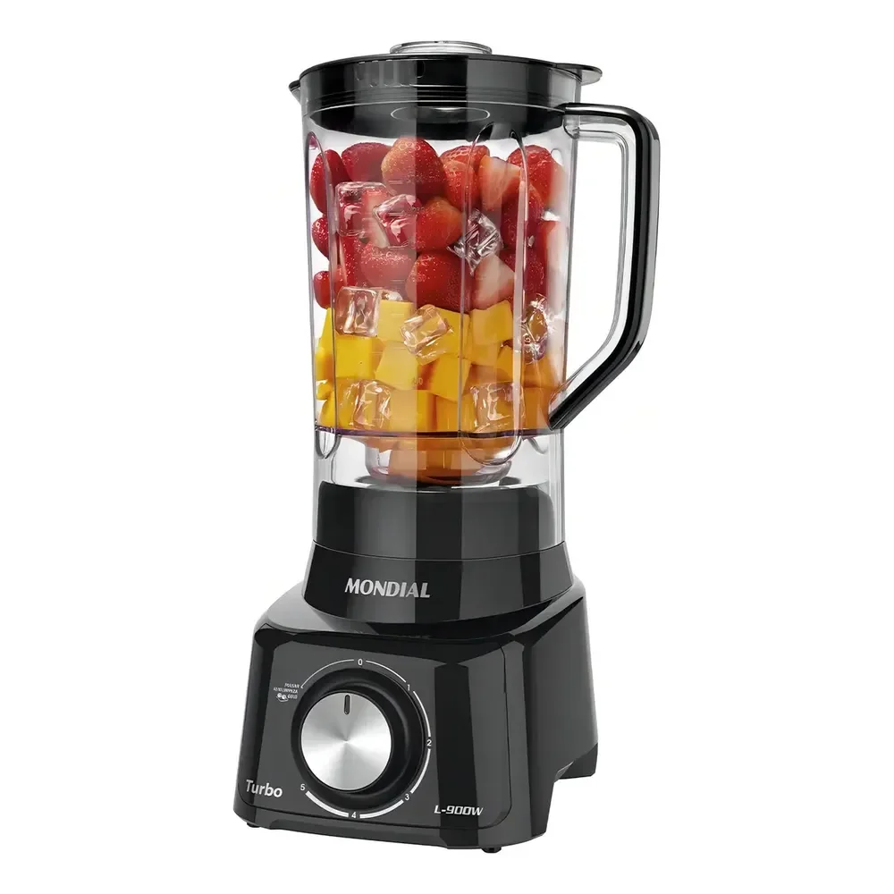 Liquidificador Turbo Full Mondial 900w - L-900 Fb Preto 127v
