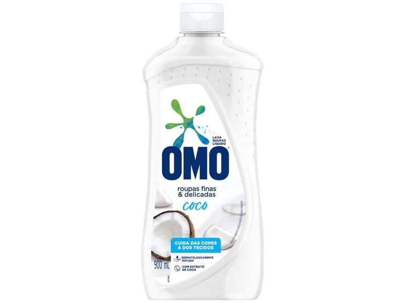 Sabão Líquido Omo Roupas Finas e Delicadas Coco 900ml