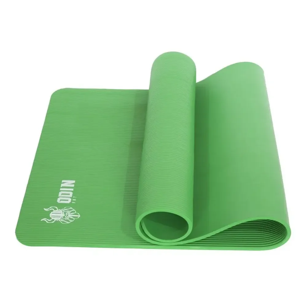 Tapete De Yoga Mat Pilates Em Nbr 10mm Grosso - Odin Fit Cor Verde