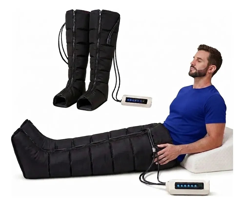 Bota Massageadora Drenagem Pernas 127/220v Preto