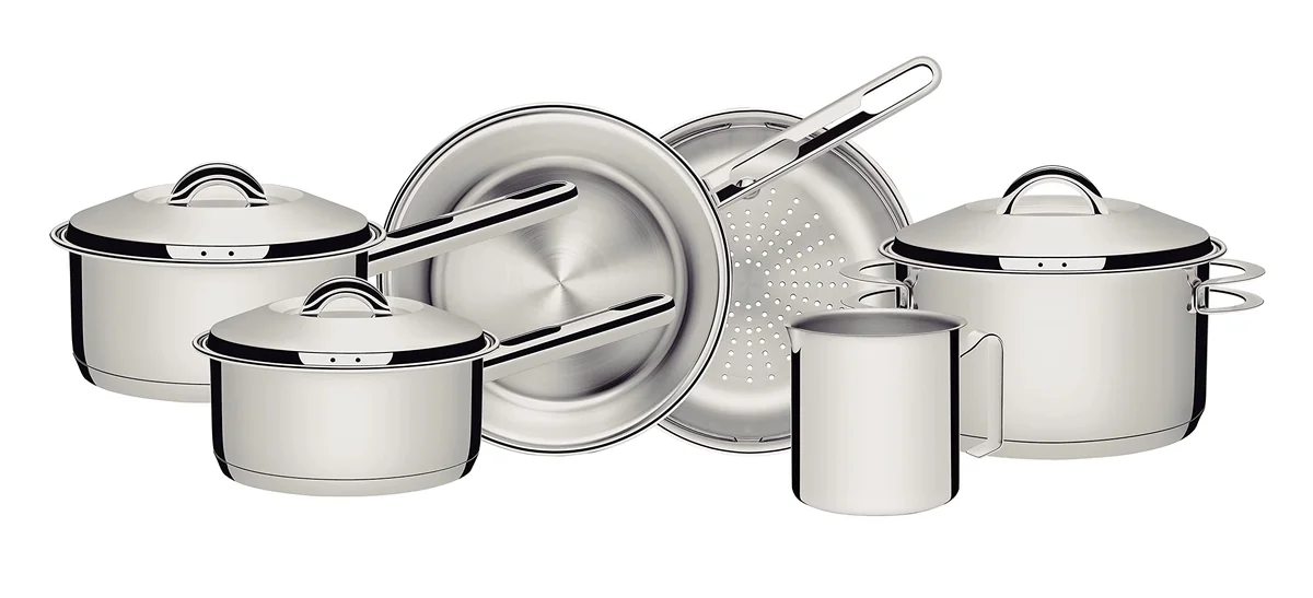 Tramontina Jogo de Panelas de Aço Inox 6 peças Solar