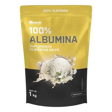 Albumina 1kg Growth Supplements Baunilha
