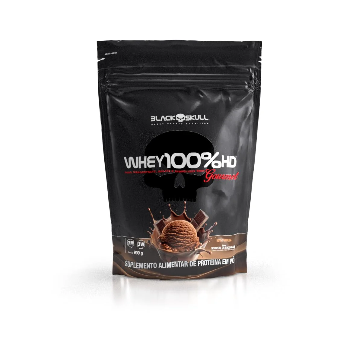 Black Skull Whey 100% HD Gourmet Refil 900g Chocolate