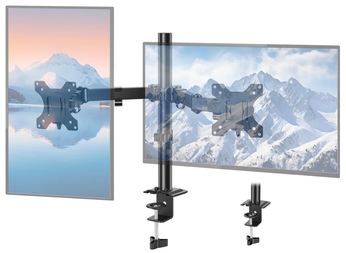 Suporte Monitor, Suporte Monitor, VESA de Engate Rápido, Passagem Interna de Cabos, Adequado para Telas de 15-27 Polegadas, Suportar Até 9kg