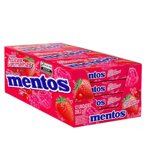 Drops Mentos Frutas Vermelhas Van Melle Com 12 Unidades De 24,1g