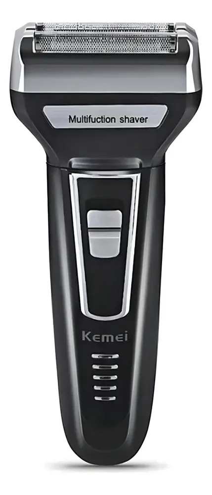 Aparador Barbeador Kemei KM-6558 Recarregável 3 Em 1 Cabeças Removíveis Bivolt
