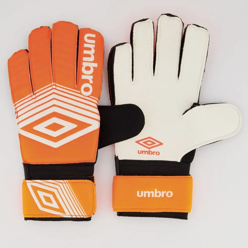 Luva Umbro Goleiro Basic Laranja E Preta Tamanho 10