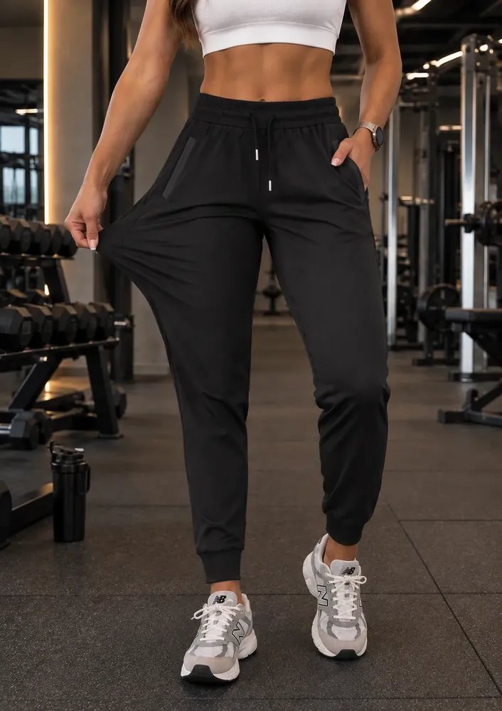 Calça Dry Fit Feminina Tecnológica Poliamida Com Elastano Preto Dry Fit Gg 46/48