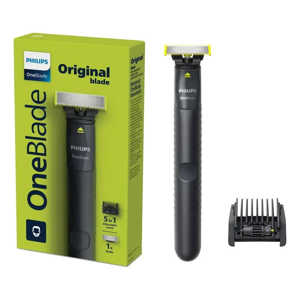 Barbeador E Aparador Elétrico Philips Oneblade Com Pente 5 Em 1, Sem Fio E À Prova D'água - Qp1425/10 Preto 5v