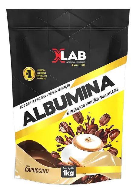 Albumina 1kg Cappuccino Xlab Proteína Clara De Ovo Suplemento Esportivo