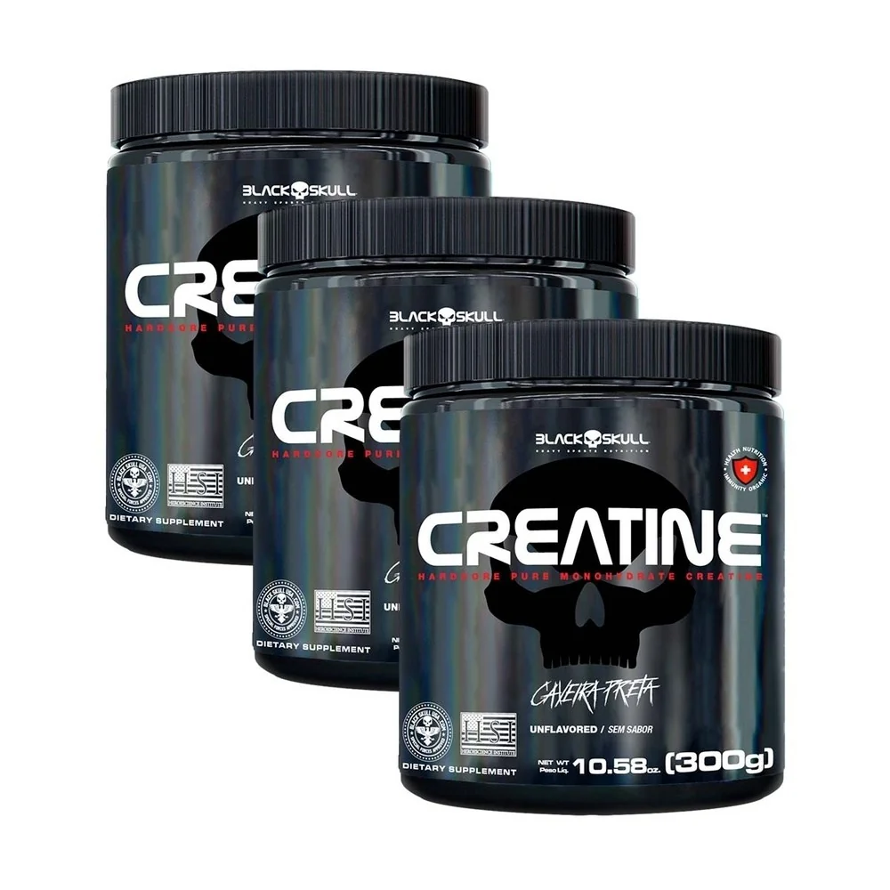 Kit 3 und Creatine Black Skull 5,29Oz 300G