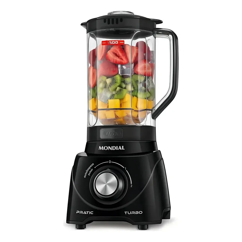 Liquidificador Pratic Turbo, Mondial, 550w - L-98-b Preto 220v