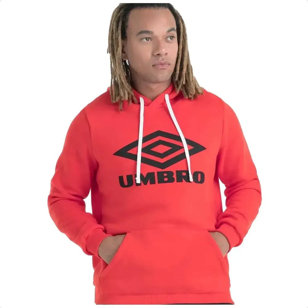 Blusa Moletom Umbro D. Essential Masculino  M Vermelho