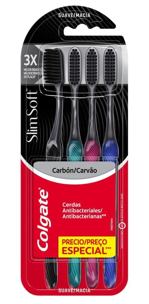 Colgate Escova De Dente Slim Soft 4 Unidades