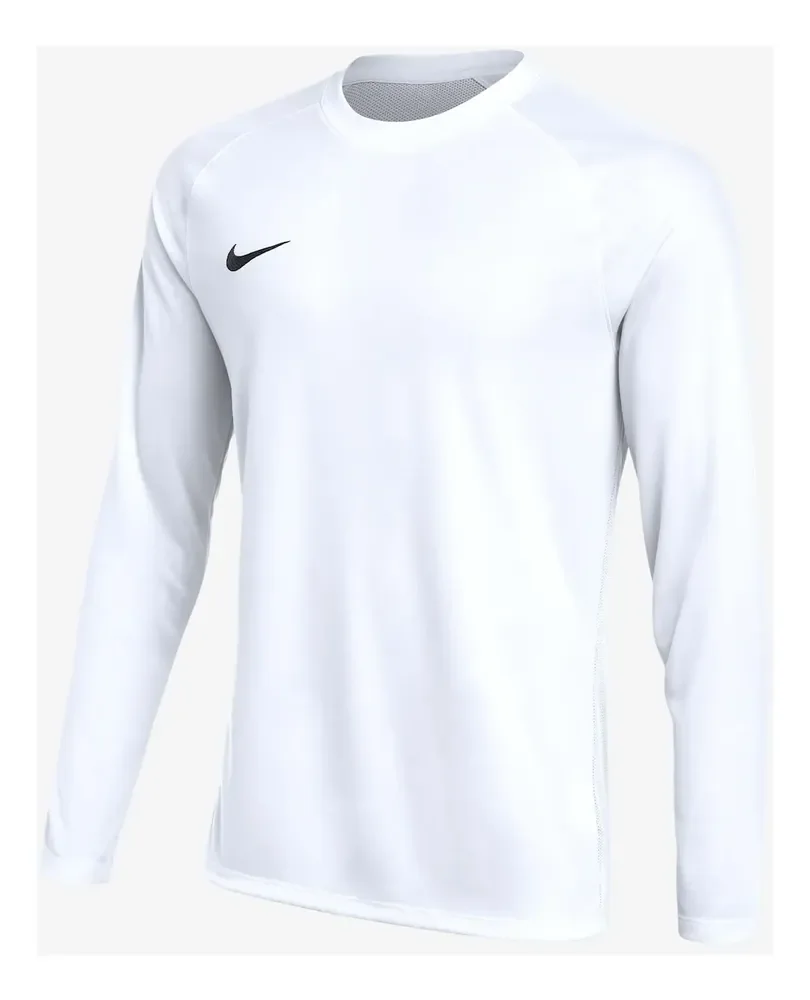 Camisa Dri-fit Nike Manga Longa Park Viii Masculina Branco/preto P