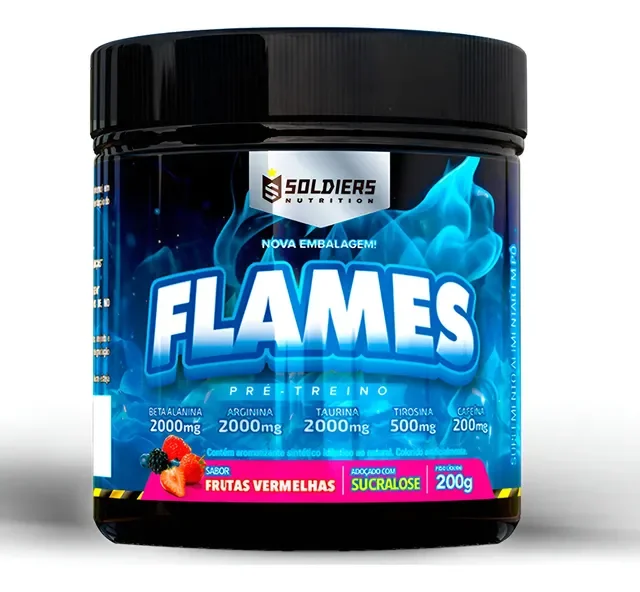 Pré Treino Flames 200g Workout Termogênico Soldiers