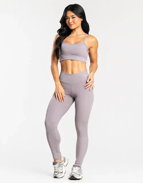 Conjunto De Calça Legging Fitness Canelado Top Academia