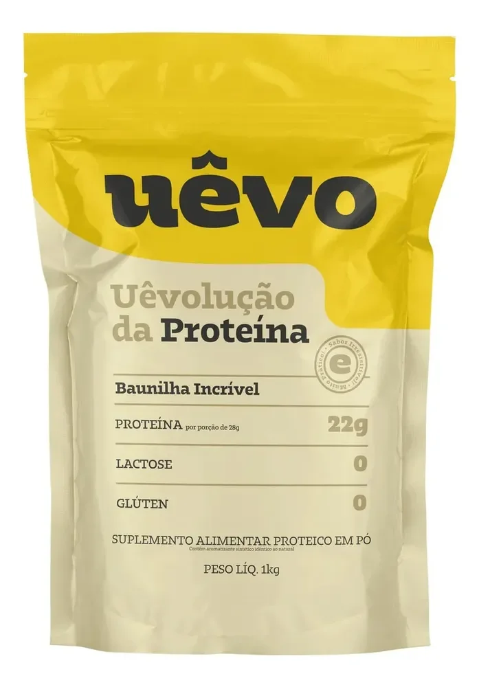 Proteína Uêvo 1kg - Sabor Baunilha - Suplemento Proteico