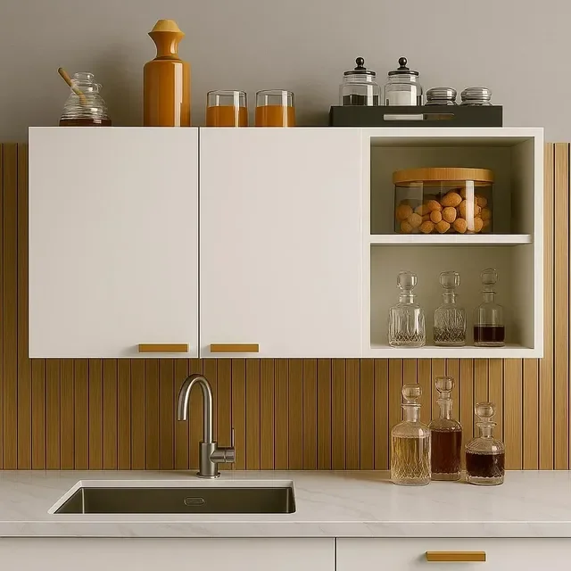 Armário De Cozinha Multiuso Aéreo C/ Nicho Moderno Ajl Store