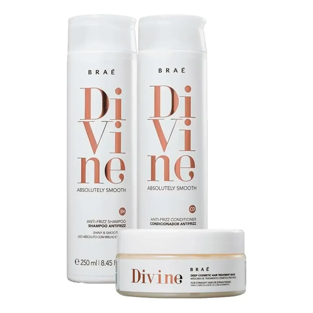Braé Kit Divine Shampoo + Condicionador + Máscara