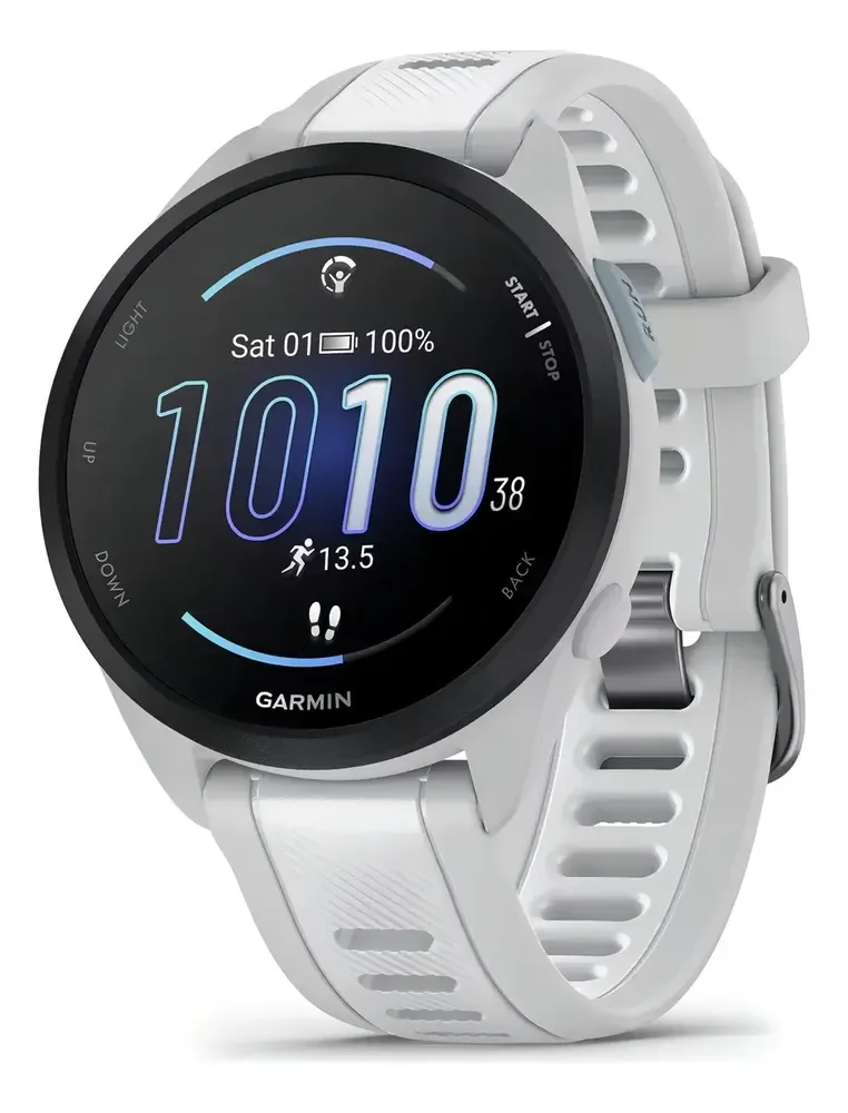 Relógio Garmin Forerunner 165 Amoled Branco Desenho Da Pulseira Mesh