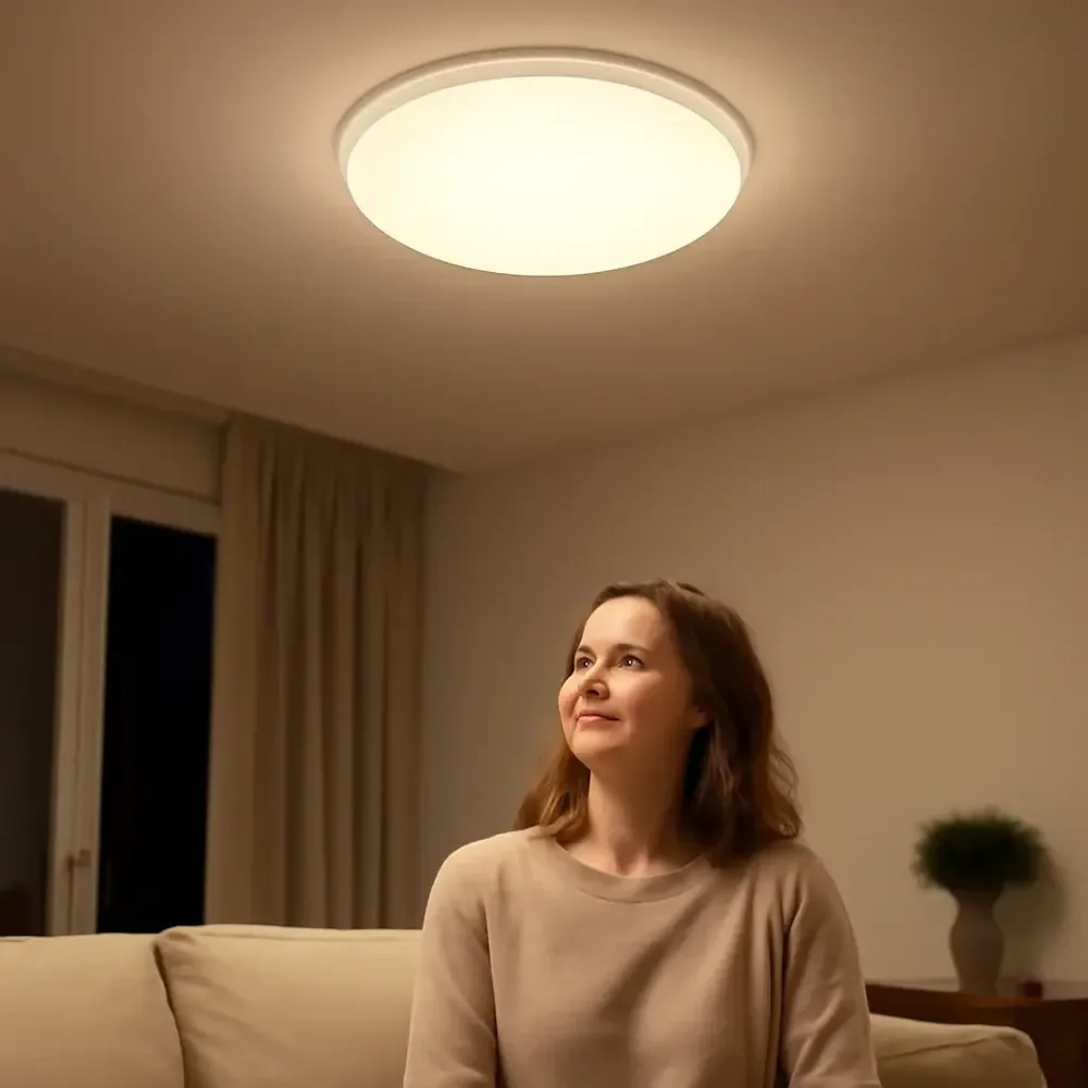Lustre Luminária Plafonier Sobrepor 2 Lâmp 20w E-27 Redondo 110v/220v (bivolt) Branco
