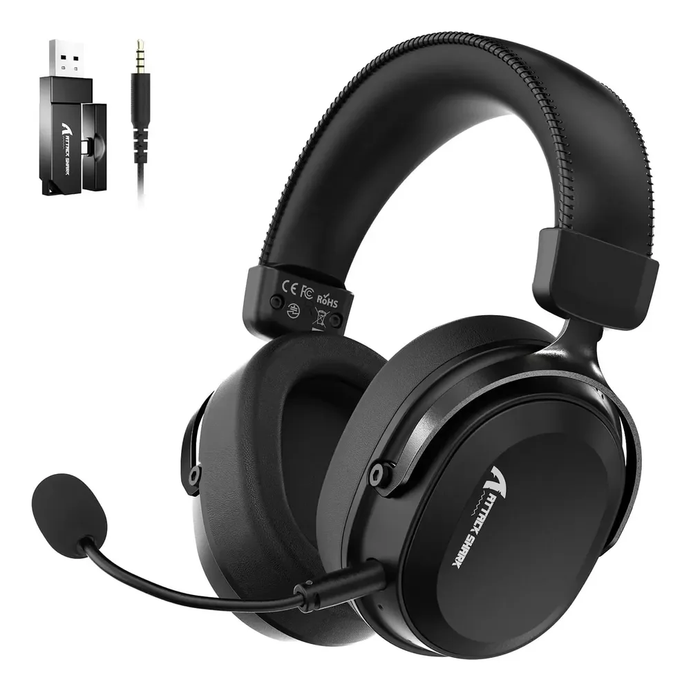 Headset Gamer Sem Fio Attack Shark L30 Pro Preto