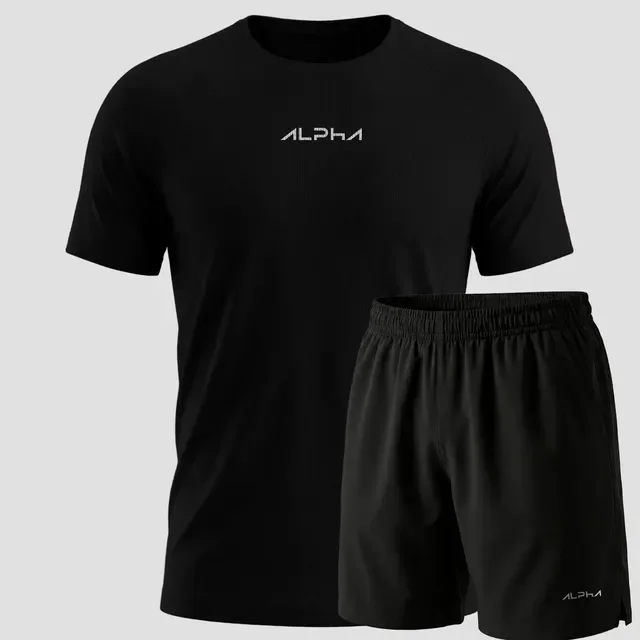 Kit Bermuda+camiseta New Fluid Dry Fitness Academia Alpha