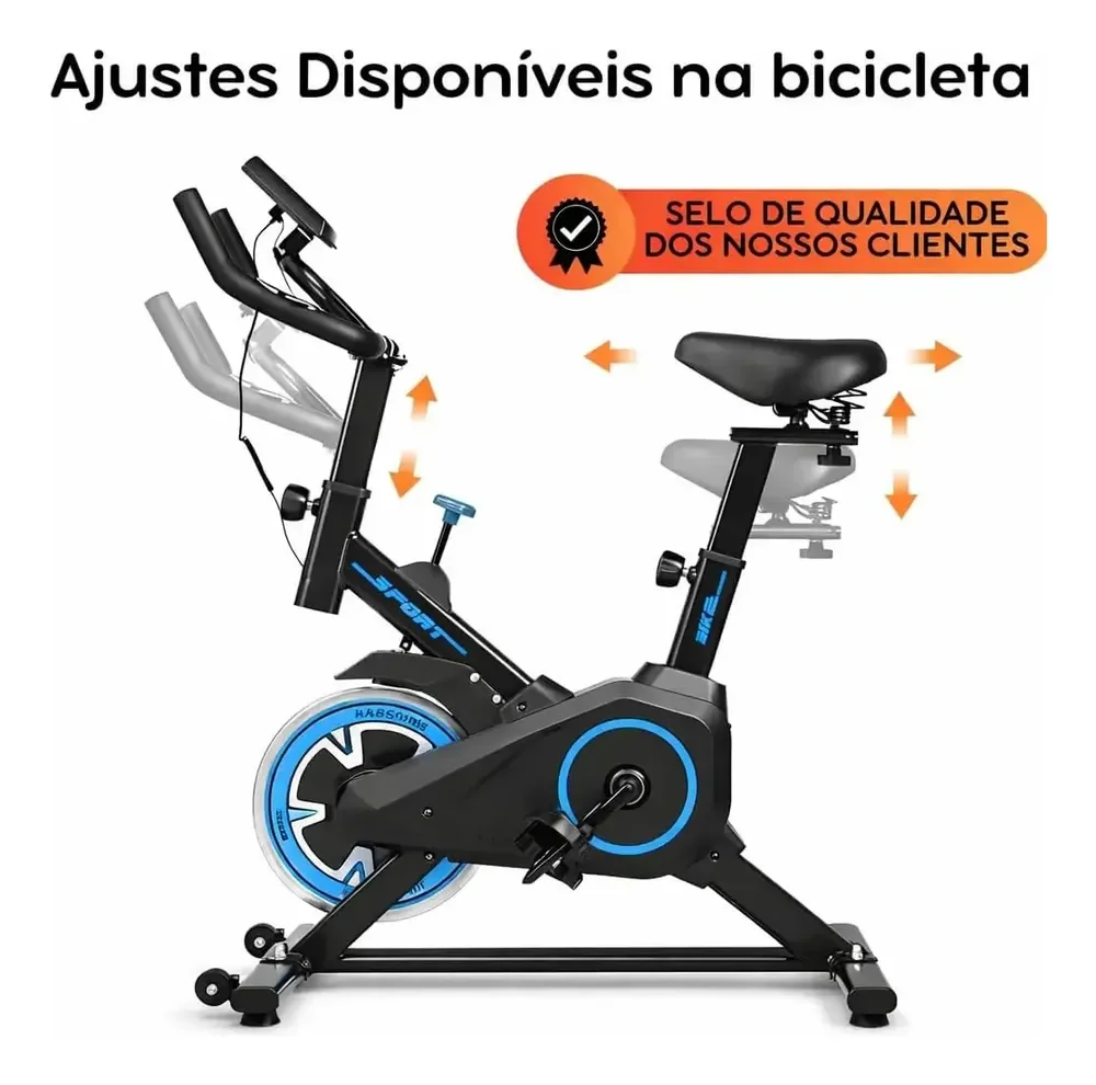 Bicicleta Spinning Ergométrica Mecânica New Speed Q20 Treino Azul/preto