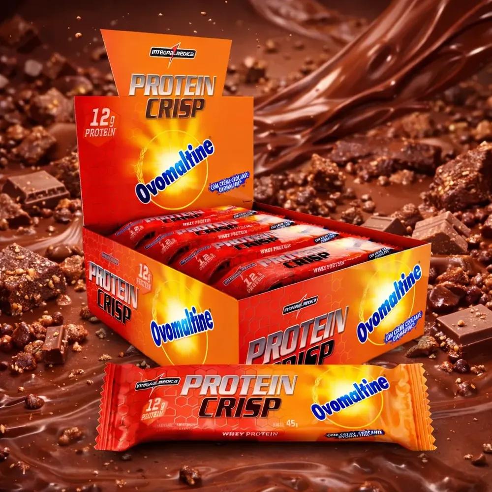 Caixa 12 Barras De Proteína Integralmédica Whey Em Barra Ovomaltine
