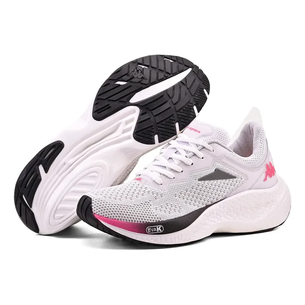 Tênis Kappa Pulse Evo Masculino Feminino Branco-pink 36
