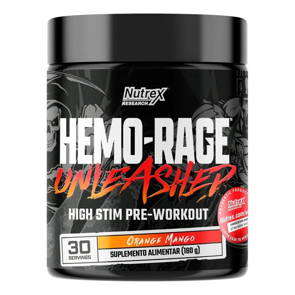 Pré Treino Hemo-rage Unleashed Orange Mango 180g Nutrex