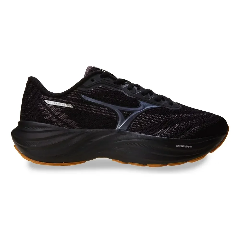 Tênis Esportivo Masculino Goya 3 Mizuno Preto/preto Lisa 39 Br