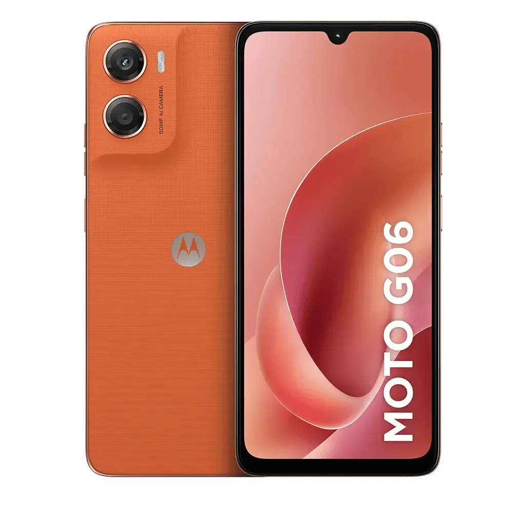 Smartphone Motorola Moto G06 - 128gb 12gb (4gb Ram + 8gb Ram Boost) E Camera 50mp Com Ai Bateria De 5200 Mah Tela 6.9 - Laranja