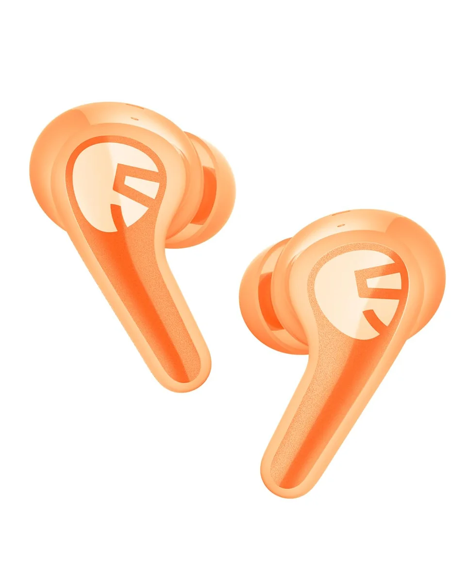SOUNDPEATS C30 Fones de Ouvido Bluetooth 6.0 - Cancelamento Ativo de Ruído Híbrido Adaptativo, Áudio Hi-Res LDAC, 6 Microfones, 52H, IP54, Controle por APP (Laranja)