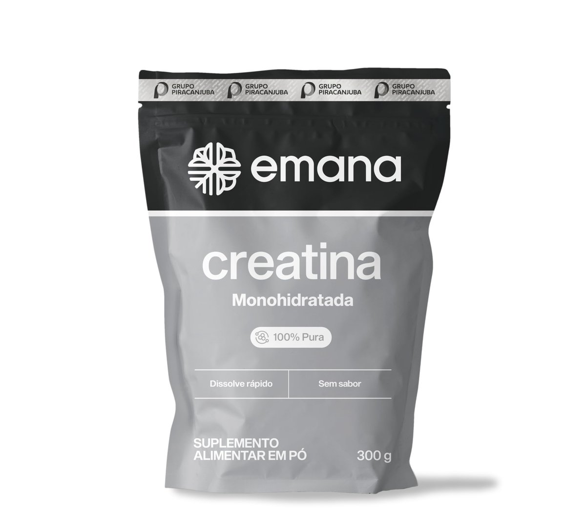 Emana Creatina Monohidratada 100% Pura Sem Sabor Micronizada - 300g
