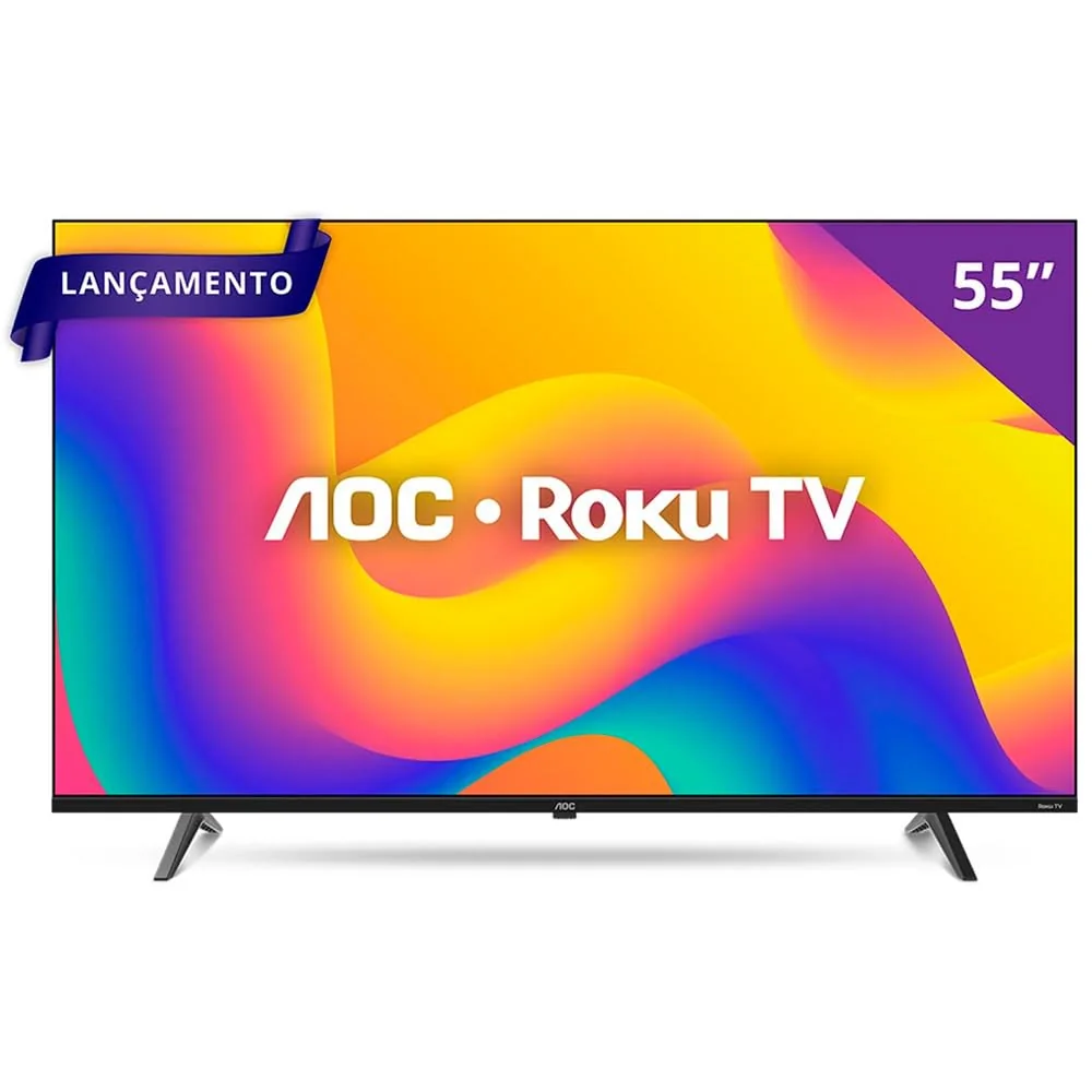 Smart Tv AOC 55" LED ROKU 4K Wi-Fi 55U7045/78G Bivolt
