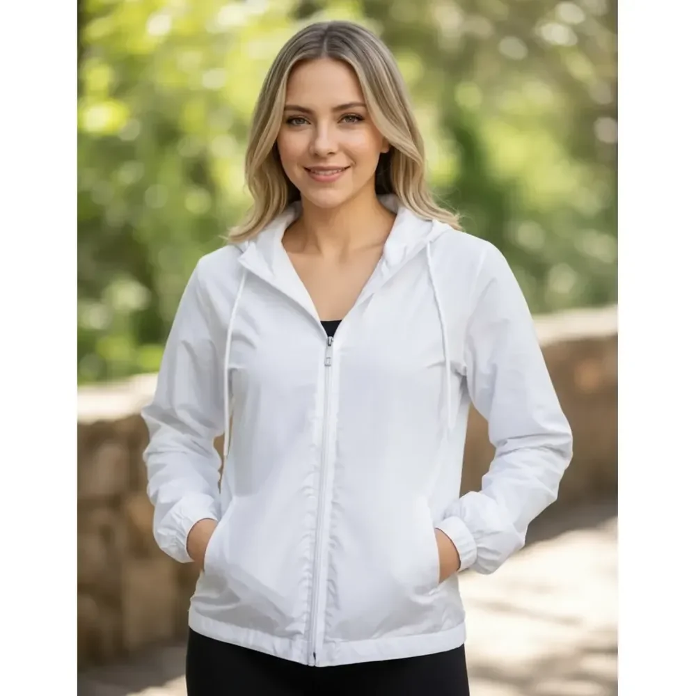 Jaqueta Feminina Alta Performance Leve Treino Academia 2026 Branco G
