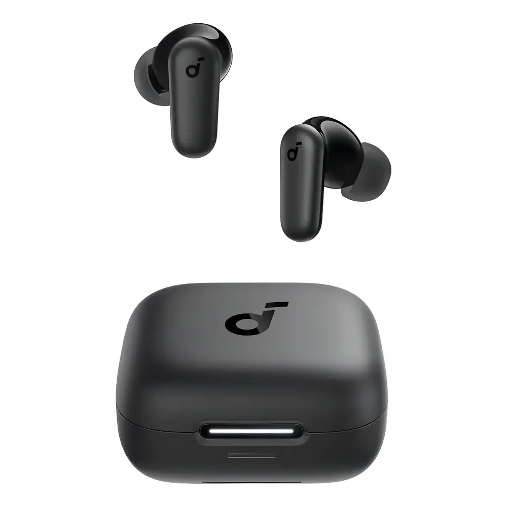 Fone De Ouvido Bluetooth 5.4 Soundcore P30i Da Anker, Cancelamento De Ruído Adaptativo, Graves Poderosos, 45h De Reprodução, Estojo 2-em-1 Com Suporte Para Celular, Ip54, Fone Sem Fio Tws, Preto