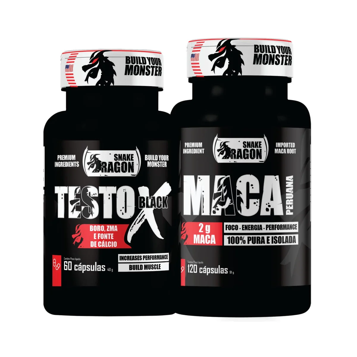 Kit 1x Maca Peruana Negra 120 Capsulas 2000mg Black Pura Premium Importada Para Homens e Mulheres Original + 1x Vitaminas e Minerais X Black 60 Capsulas Boro Magnésio Vitamina B6 B12 e D